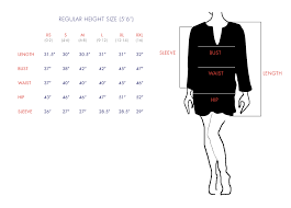 Tunic Size Chart In 2019 Clothing Size Chart Measurement