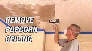 how to remove a popcorn ceiling you