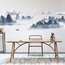 Painting Mountain Wall Stickers