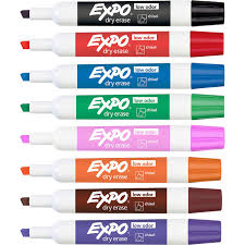 expo low odor dry erase 8 color marker