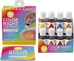 Wilton Color Right Performance Food Coloring Set Achieve Consistent Colors For Icing Fondant And Cake Batter 8 Base Colors
