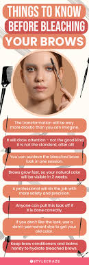 tips to get bleached eyebrows for a