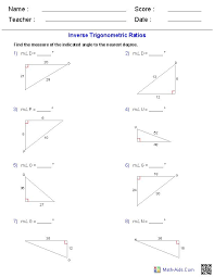 geometry worksheets trigonometry