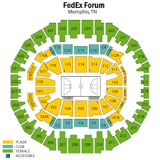 fedexforum seating chart
