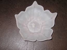 Frosted Glass Lotus Flower Bowl