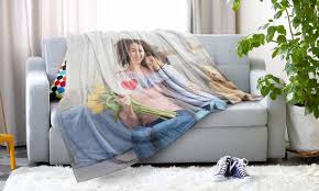 off on personalized photo blankets