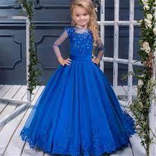 Shop today for all your kids clothing & never pay shipping. Royal Blue Flower Girl Dresses Long Sleeve Lace Applique For Girls Princess Children Ball Gown First Communion Party Dresses Flower Girl Dresses Aliexpress