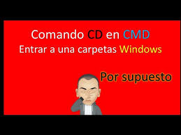 comando cd en windows con cmd