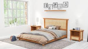 wood bed frame and headboard handmade