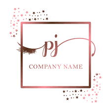 initial logo pj handwriting women