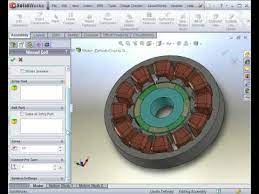 dc motor using ems in solidworks part
