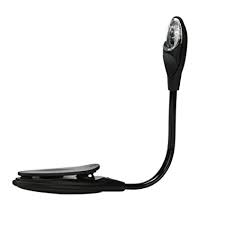Shjnhan Mini Led Clip Booklight Lamp Fine Convenient Portable Travel Book Reading Light Black Amazon Com
