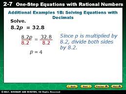 2 7 Onestep Equations With Rational