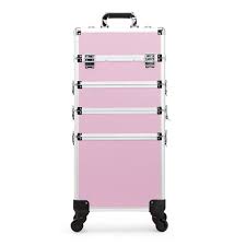 makeup trolley case pink