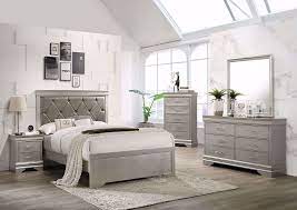 Amalia Queen Size Bedroom Set Silver