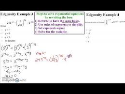 V3 Solve Exponential Equations By