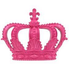 Hot Pink Glossy Crown Wall Decor