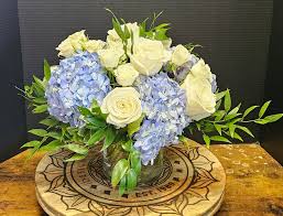 white blue harmony flower delivery