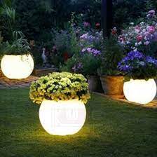light pots garden pots illuminated
