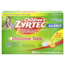 zyrtec 24 hr allergy dissolve tablets