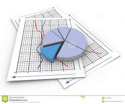 3d Pie Chart On Graph Paper Stock Illustration