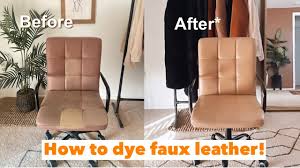how to dye leather faux leather diy