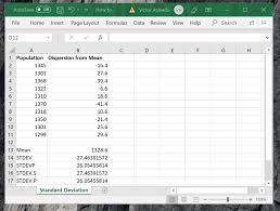 how to calculate standard deviation in