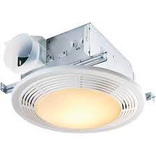 Broan Nutone Decorative White 100 Cfm Ceiling Bathroom Exhaust Fan With Light 8664rp The Home Depot