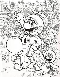 1600x1255 complete super mario bros coloring pages free. Mario And Luigi Fly With Little Dragon In Mario Brothers Coloring Page Color Luna