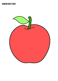 how to draw an apple drawing for kids