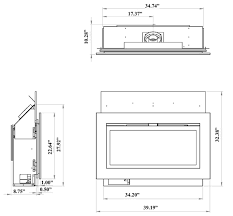 linear gas fireplace the langley 36