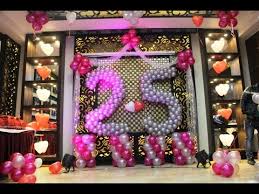 The traditional and modern 25th year anniversary gift is silver , therefore the 25th anniversary is known as the silver anniversary. 25th Happy Anniversary Balloon Decoration Youtube