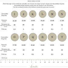 Size Guide Annoushka For Actual Ring Size Chart Writings