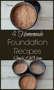 4 homemade foundation recipes