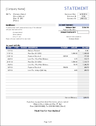 Free Billing Statement Template For Invoice Tracking