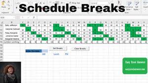 schedule in excel
