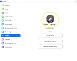 personalize your zoom account