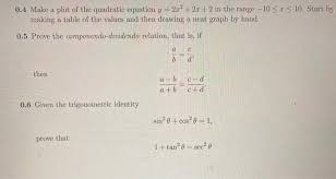 quadratic equation y 2x2 chegg
