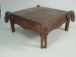 hand carved elephant coffee table