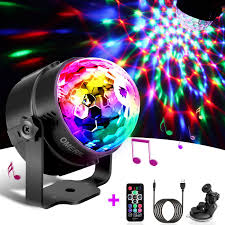 Disco Lights Omeril Sound Activated Disco Ball Lights With 4m 13ft Usb Power Cable 3w Rgb Party Lights With Remote Control For Kids Birthday Family