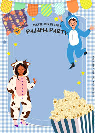 7 pajama party invitation templates to