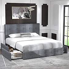 Our whistler bedroom range boasts a modern minimalist style with its clean lines and stunning look. Amazon Com Allewie Queen Platform Bed Frame With 4 Drawers Storage And Headboard Square Queen Platform Bed Frame Platform Bed Frame Platform Bed With Storage