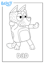 Bluey coloring book is a free educational game. Print Your Own Colouring Sheet Of Bluey S Dad Bandit