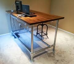 Red oak sit/stand desk made with linear actuators. Diy Standing Desk Simplified Building