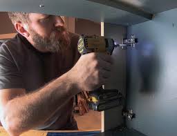 We'll show you how to put on the hinges and attach the doors the hinges have internal screws that allow you to adjust where the door sits on the face of the cabinet. Installing Concealed Cabinet Door Hinges Handles Rogue Engineer