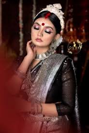 black saree bridal makeup debi s