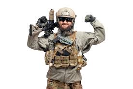 usa solr in a military suit