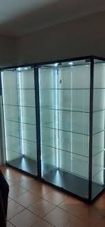 Titanium Alloy Glass Back Cabinet 1m