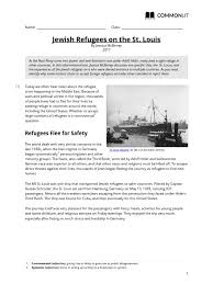 He discussed racial inequality, eliminating racism and his desire for everyone to coexist peacefully. Commonlit Jewish Refugees On The St Louis Student 1 Nazi Germany Refugee