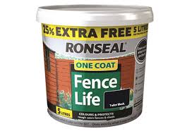 Ronseal One Coat Fence Life Tudor Black 9l